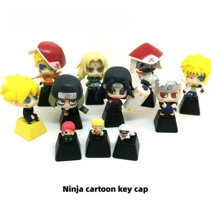 Kreativní průhledná, roztomilá mechanická krytka klávesnice Kakashi/Sasuke
