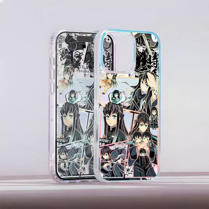 Funda para teléfono Naruto Pain Yahiko Anime, cubierta protectora a prueba de golpes con gradiente láser para iPhone