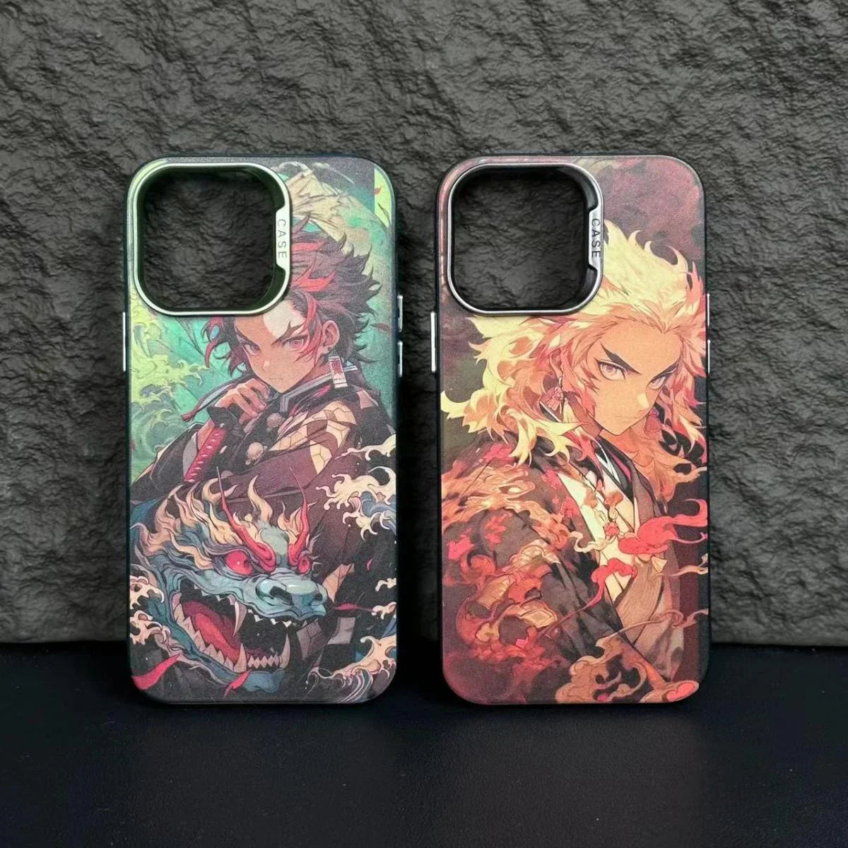 Coques de téléphone super belles et cool avec des motifs Kamado Tanjirou et Rengoku Kyoujurou
