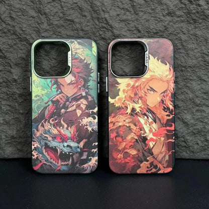 Coques de téléphone super belles et cool avec des motifs Kamado Tanjirou et Rengoku Kyoujurou