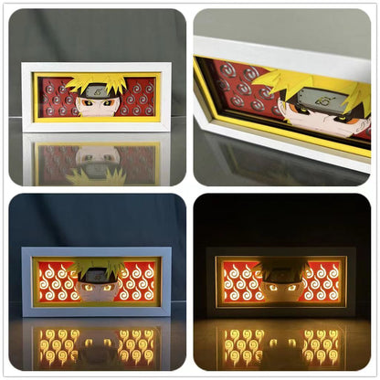 Sasuke/Kakashi/Obito/Itachi 3D Paper Sculpture Night Light - Rozsviťte svět anime!