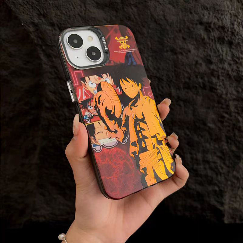 Luffy/Zoro silikonové pouzdro na iPhone odolné proti nárazu