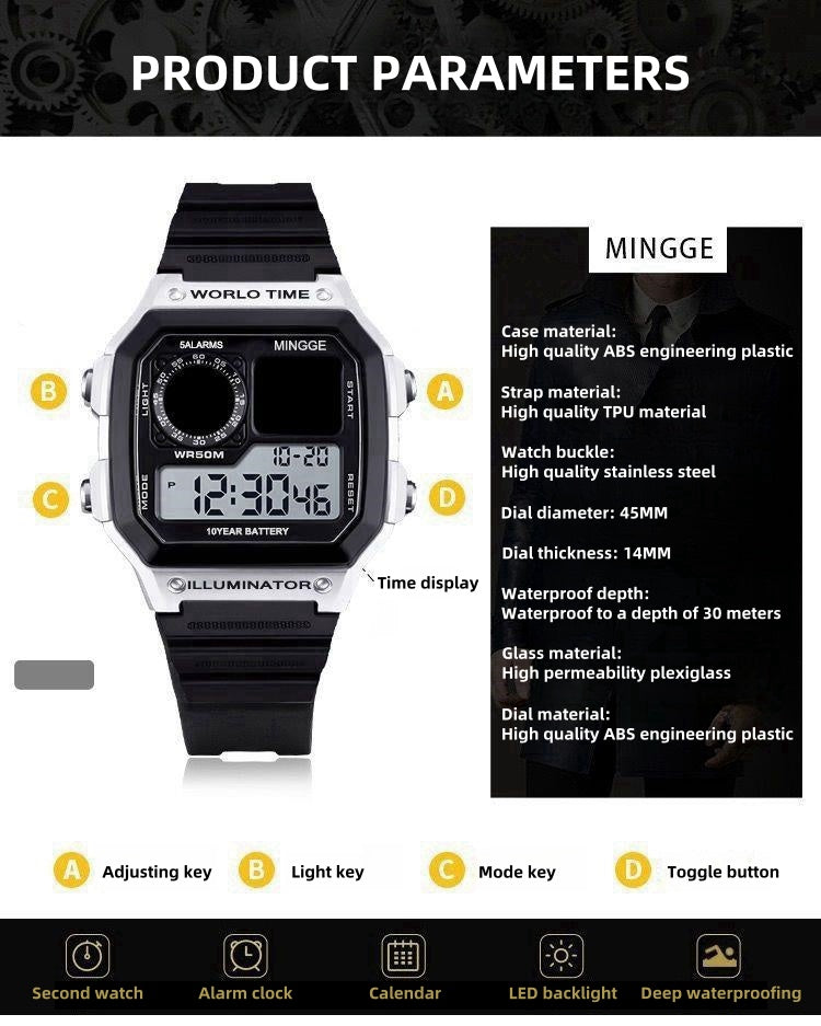 Goku Figure Image Electronic Watch with LED backlight - Unleash Saiyan Power on Your Wrist!