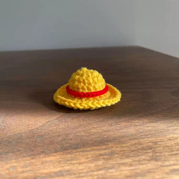 Téma Luffy/Ace/Sabo/Chopper Ručně vyráběné DIY pletené čepice – Ruční tvorba exkluzivních pirátských čepic