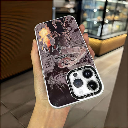 One Piece Portgas D. Ace Manga Print telefoncover, Neon Outline iPhone cover