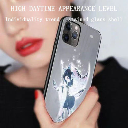 Tanjirou/Shinobu Luminous mobiltelefon taske Smart lysende kreativ mobiltelefon taske