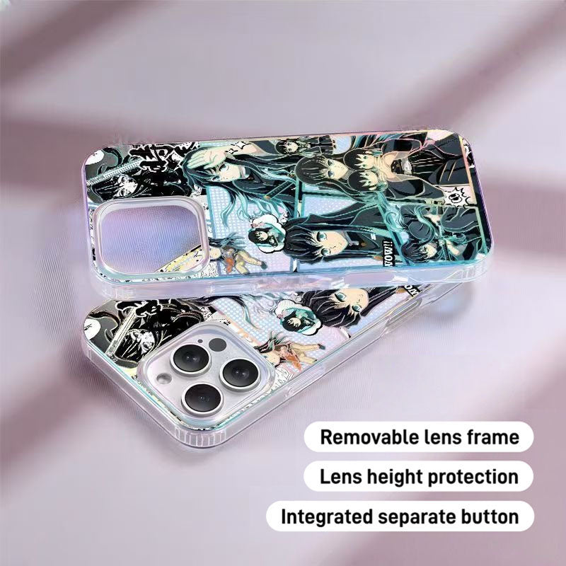 Funda para teléfono Naruto Pain Yahiko Anime, cubierta protectora a prueba de golpes con gradiente láser para iPhone