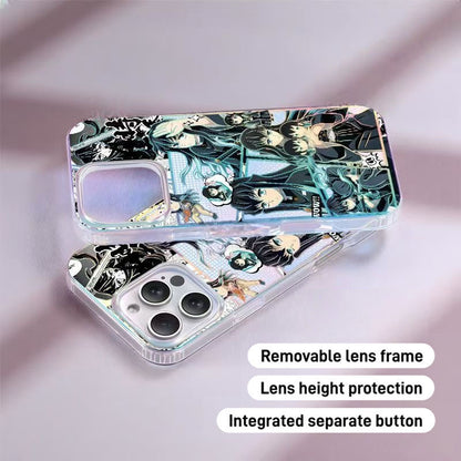 Funda para teléfono Naruto Pain Yahiko Anime, cubierta protectora a prueba de golpes con gradiente láser para iPhone