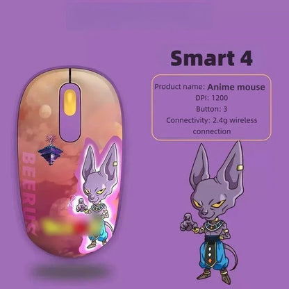 Souris sans fil Son Goku/Frieza/Whis/Beerus 2.4G pour jeux de bureau