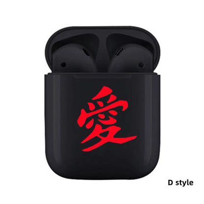 Kaléidoscope écrit oeil rond véritable casque Bluetooth sans fil écouteurs (Bluetooth 5. 0)