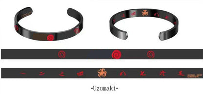 Bracelets en métal secondaire Jiraiya/Itachi (diamètre interne 64 mm x 8 mm)