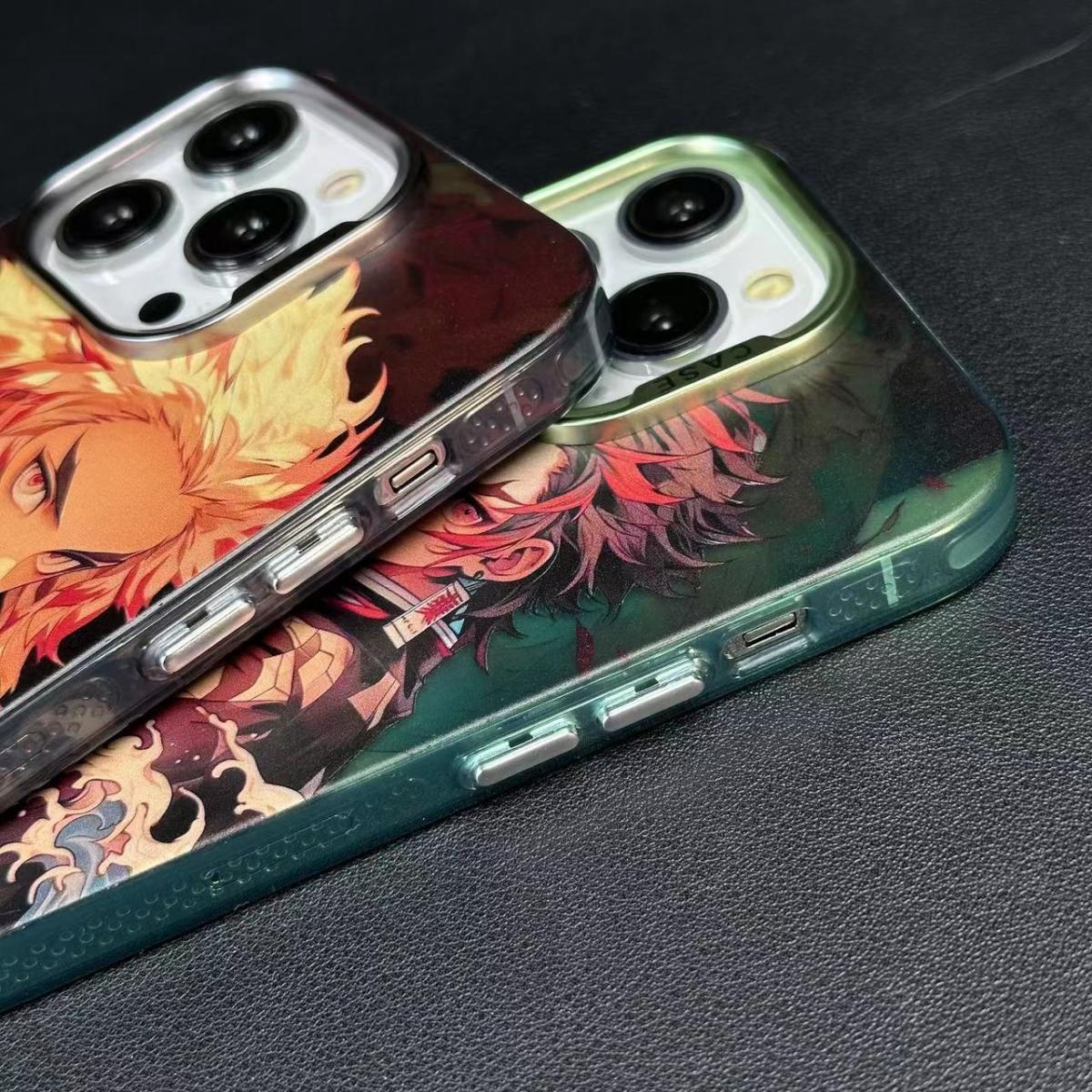 Coques de téléphone super belles et cool avec des motifs Kamado Tanjirou et Rengoku Kyoujurou