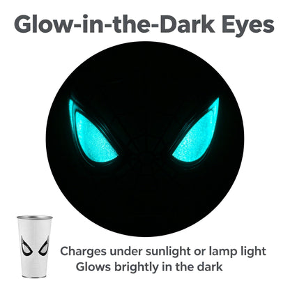 Marvel Spider-Man Cold Color Changing 304 Stainless Steel Cup Glow In Dark Eyes 700ml Large Capacity Iced Coffee Cold Drink Tumbler With Gift Box