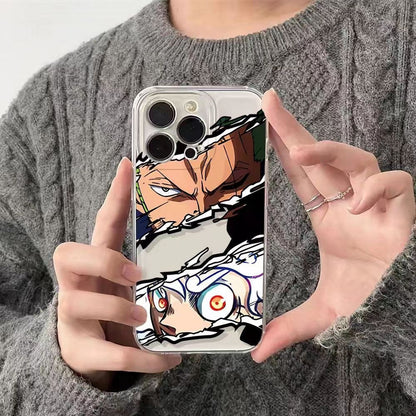 Luffy/Zoro silikonové pouzdro na iPhone odolné proti nárazu