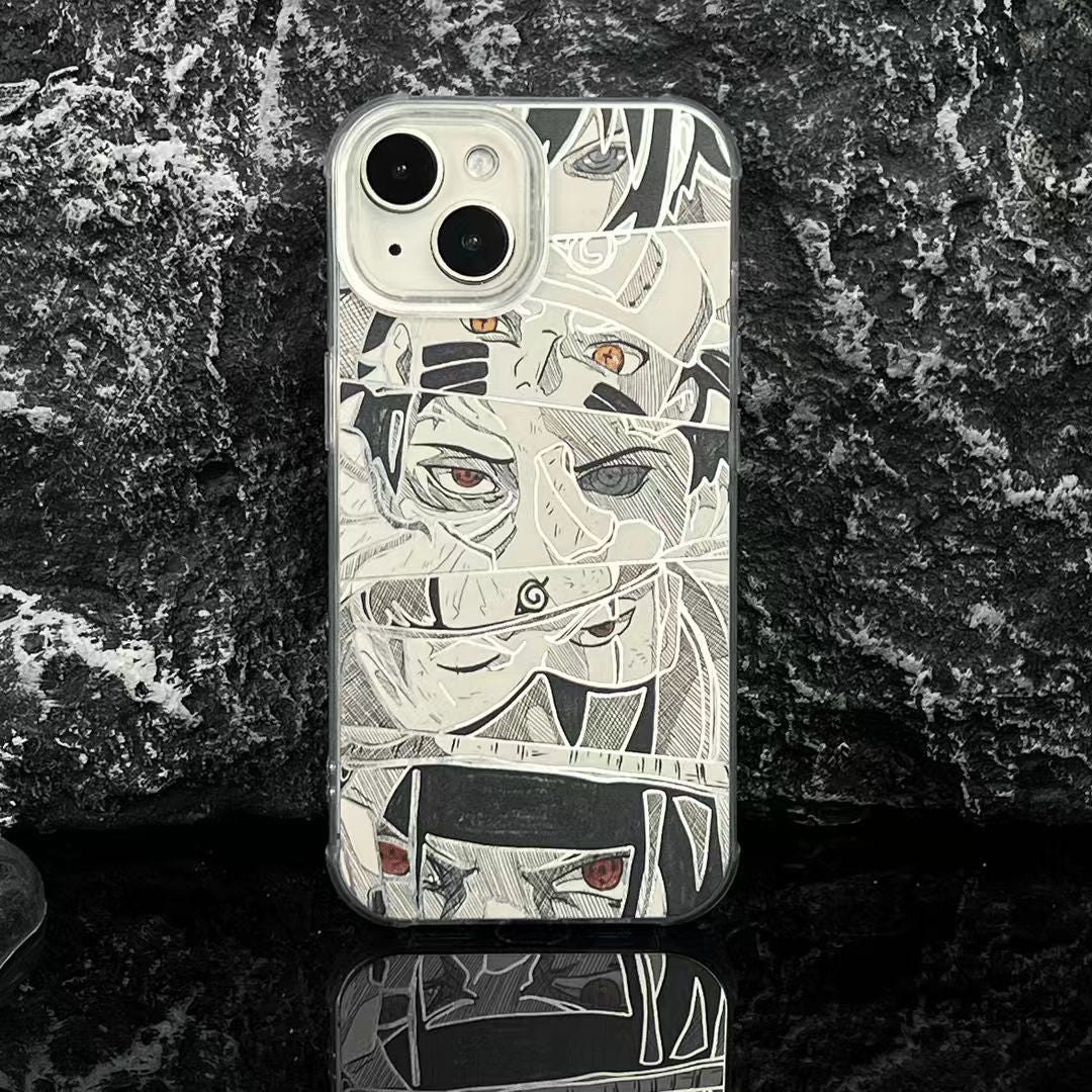 Silikonové pouzdro na iPhone odolné proti nárazu Sasuke/Itachi