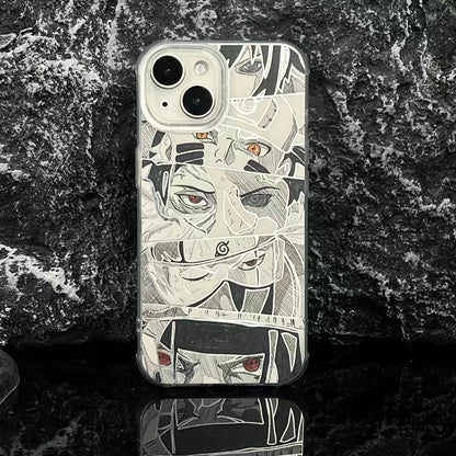 Silikonové pouzdro na iPhone odolné proti nárazu Sasuke/Itachi