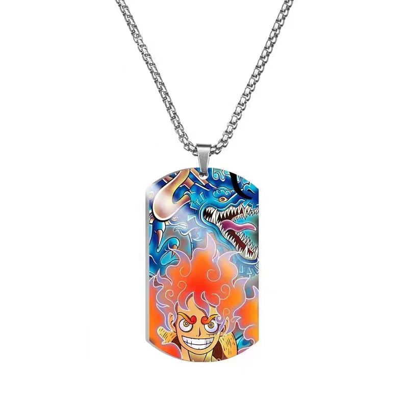 Ruffy/Zoro/Chopper/Nami Modische coole Halskette aus Titanstahl und Metall