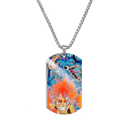 Ruffy/Zoro/Chopper/Nami Modische coole Halskette aus Titanstahl und Metall