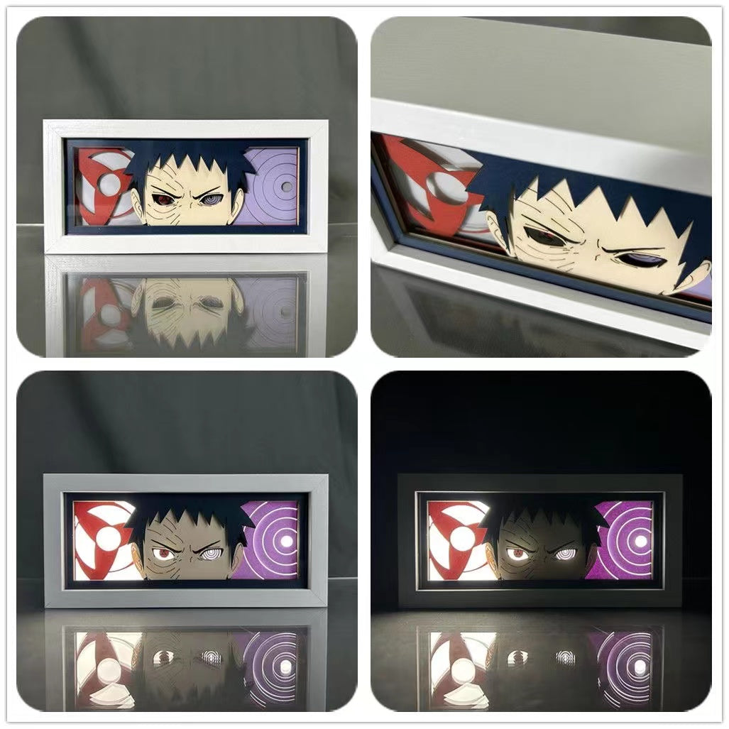 Sasuke/Kakashi/Obito/Itachi 3D Paper Sculpture Night Light - Rozsviťte svět anime!