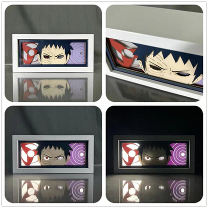 Sasuke/Kakashi/Obito/Itachi 3D Paper Sculpture Night Light - Rozsviťte svět anime!