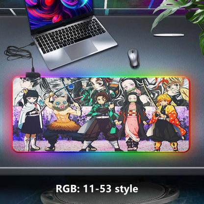 Kamado Tanjirou seven color light color change thickened LED light keyboard pad