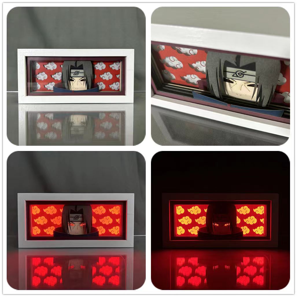 Sasuke/Kakashi/Obito/Itachi 3D Paper Sculpture Night Light - Rozsviťte svět anime!