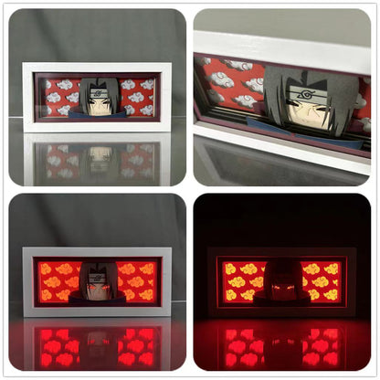 Sasuke/Kakashi/Obito/Itachi 3D Paper Sculpture Night Light - Rozsviťte svět anime!