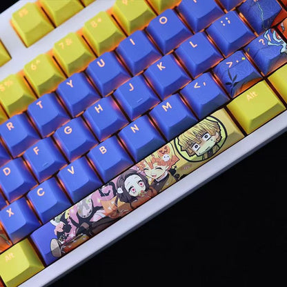 Nezuko/Tanjiro/Tokito Muichiro Kreativní průhledná roztomilá mechanická krytka klávesnice