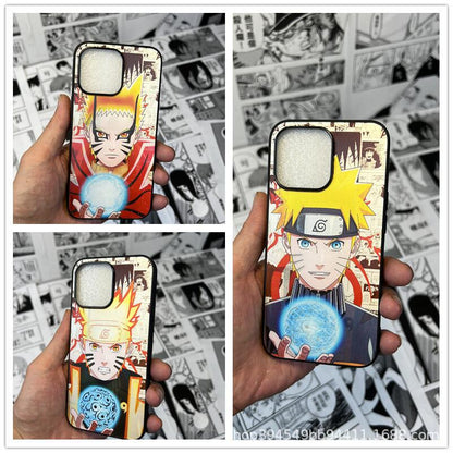 Uzumaki/Luffy/Tanjirou 3D-variation Apple silikone stødsikkert telefoncover
