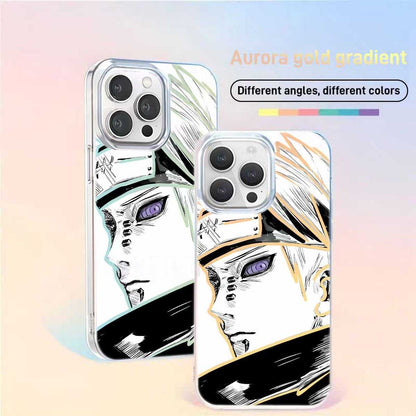 Pouzdro na telefon Naruto Pain Yahiko Anime, nárazuvzdorný ochranný kryt laserového gradientu pro iPhone