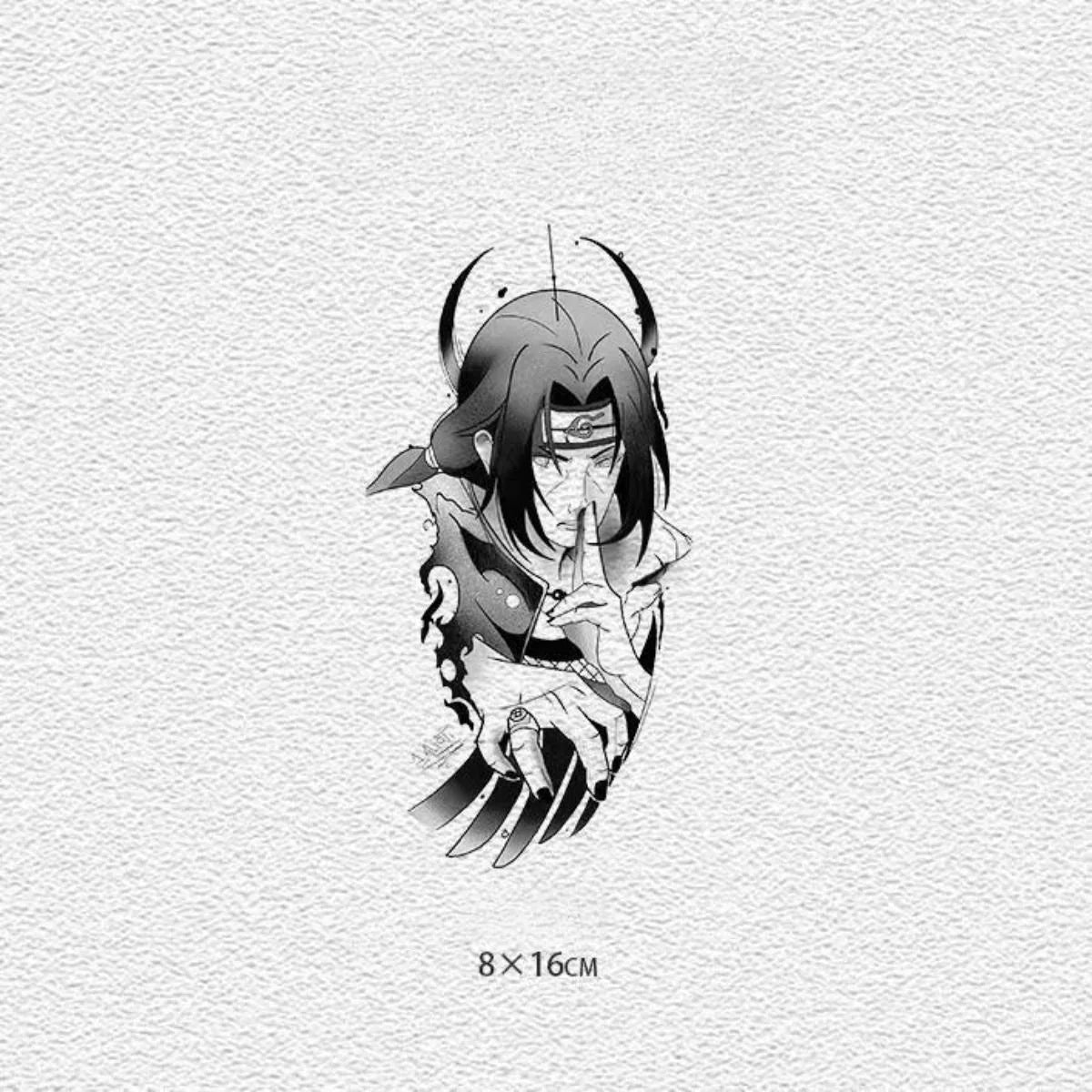 Autocollants de tatouage semi-permanent Uchiha Sasuke/Uzumaki/Hatake Kakashi Cool