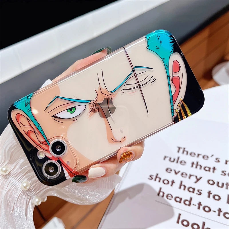 Luffy/Zoro silikonové pouzdro na iPhone odolné proti nárazu