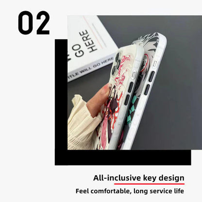 Tanjirou/Nezuko Apple nádherné silikonové antikolizní pouzdro Trend Silicone