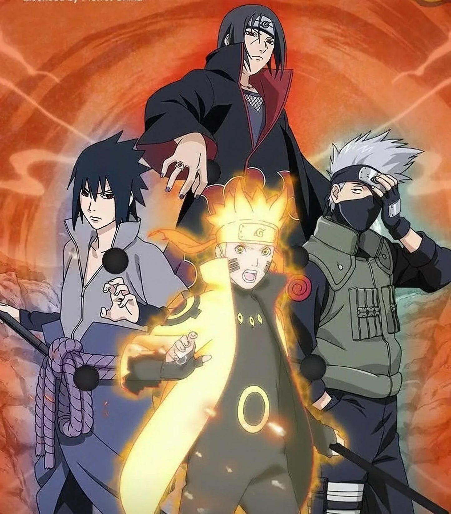 Sasuke/Kakashi/Itachi Allzweck-Quarzuhr für Herren und Damen, 30 m wasserdicht