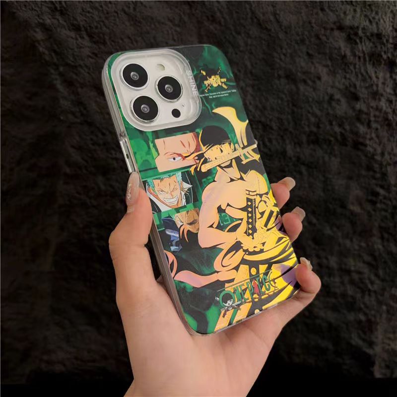 Luffy/Zoro silikonové pouzdro na iPhone odolné proti nárazu