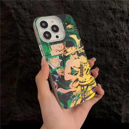 Luffy/Zoro silikonové pouzdro na iPhone odolné proti nárazu