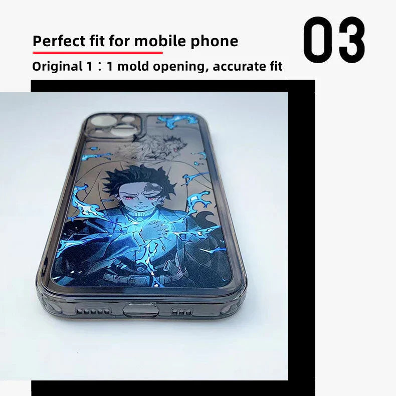 Vynikající silikonové antikolizní pouzdro na telefon značky Tanjirou/Zenitsu Apple