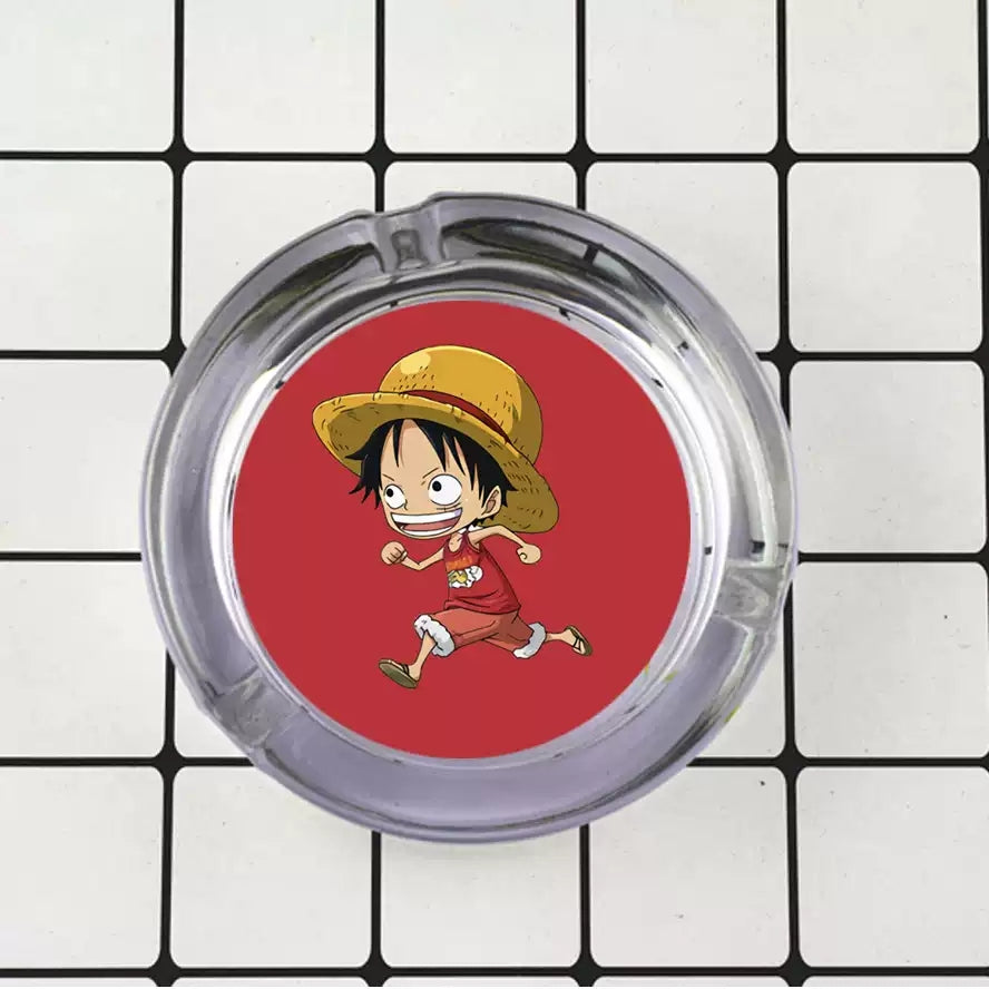 Ruffy/Zoro/Sanji Glasaschenbecher – Setzen Sie die Segel auf rauchigen Meeren
