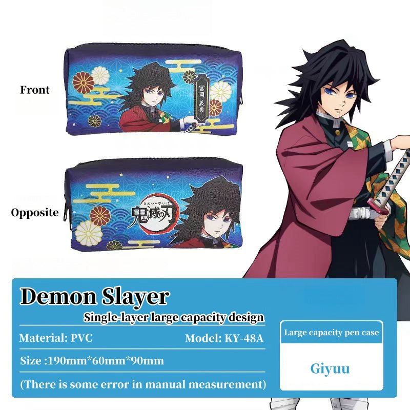Demon Slayer Tanjiro Nezuko Anime Penalhus, PVC-pennetaske med stor kapacitet til studerende