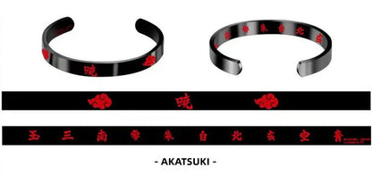 Bracelets en métal secondaire Jiraiya/Itachi (diamètre interne 64 mm x 8 mm)