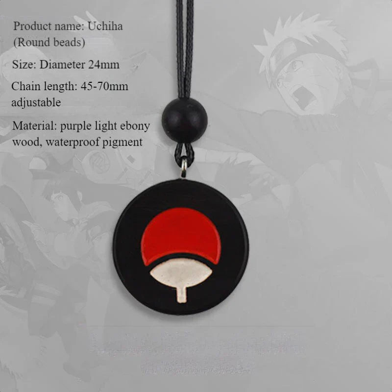 Uzumaki/Dawn tejido hecho a mano natural sándalo púrpura tejido marcador collar conjunto