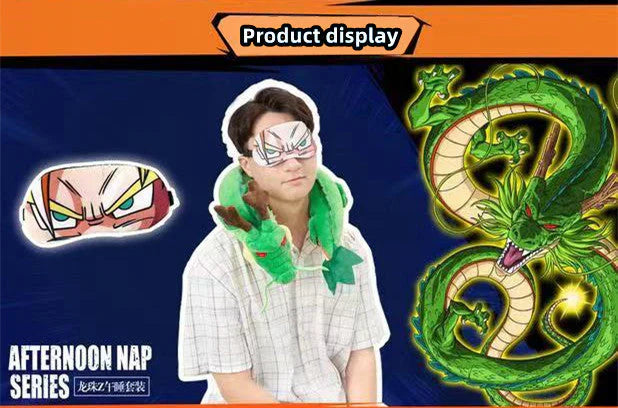 Shenron/Majin Buu almohada para la siesta, almohada para dormir, almohada de oficina, almohada para dormir, máscara para los ojos