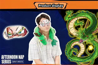 Shenron/Majin Buu almohada para la siesta, almohada para dormir, almohada de oficina, almohada para dormir, máscara para los ojos