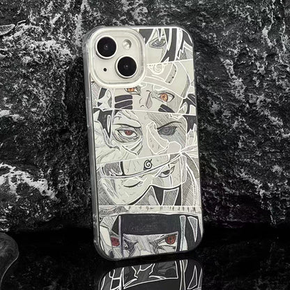 Silikonové pouzdro na iPhone odolné proti nárazu Sasuke/Itachi