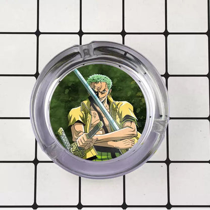 Ruffy/Zoro/Sanji Glasaschenbecher – Setzen Sie die Segel auf rauchigen Meeren