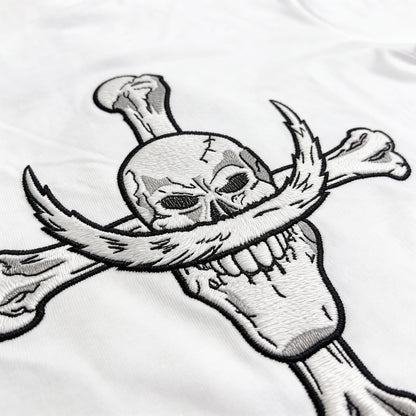 One Piece Whitebeard Edward Newgate Embroidered T-Shirt, Anime Oversized Cotton Tee