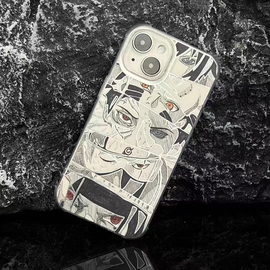 Silikonové pouzdro na iPhone odolné proti nárazu Sasuke/Itachi