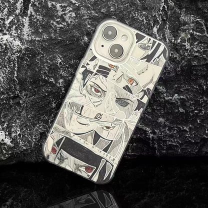Silikonové pouzdro na iPhone odolné proti nárazu Sasuke/Itachi