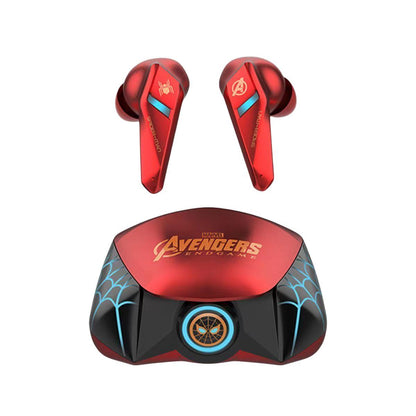 Marvel Spider-Man Iron Man Captain America Gaming-øretelefoner, Marvel TWS trådløse hovedtelefoner med LED-lys