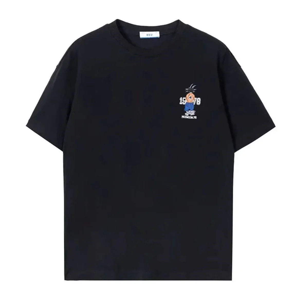 Son Goku T-shirt d'été à manches courtes en pur coton pour hommes tout en coton imprimé beau T-shirt ample et cool